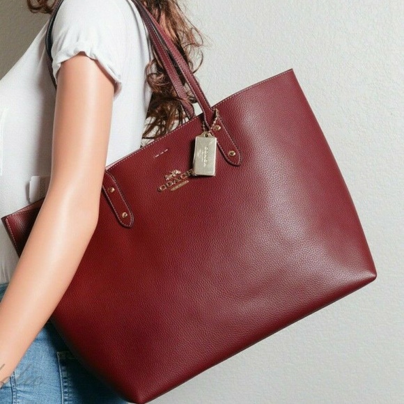 Coach Town Tote wine - Picture 2 of 5